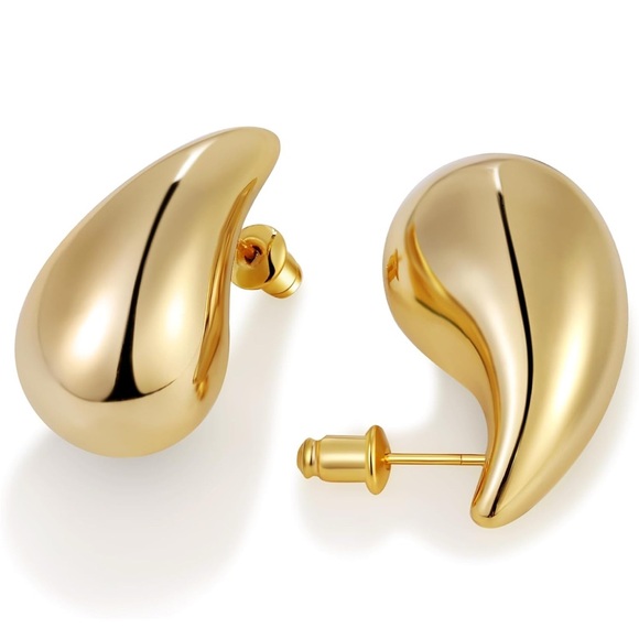 Teardrop 14k Gold plated Earrings NWT - Picture 2 of 3